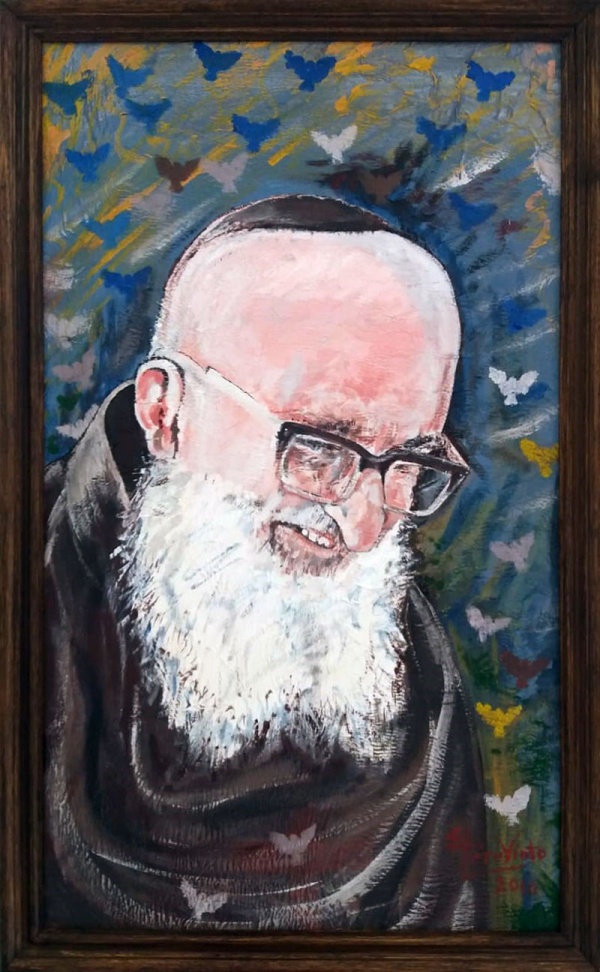 Retrato del Padre Domingo realizado por el Prof. Edgardo Trevinto.