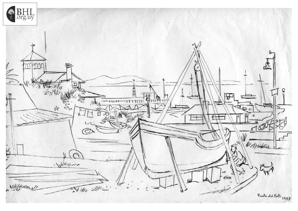 Puerto de Punta del Este visto desde la óptica del autor (1957)